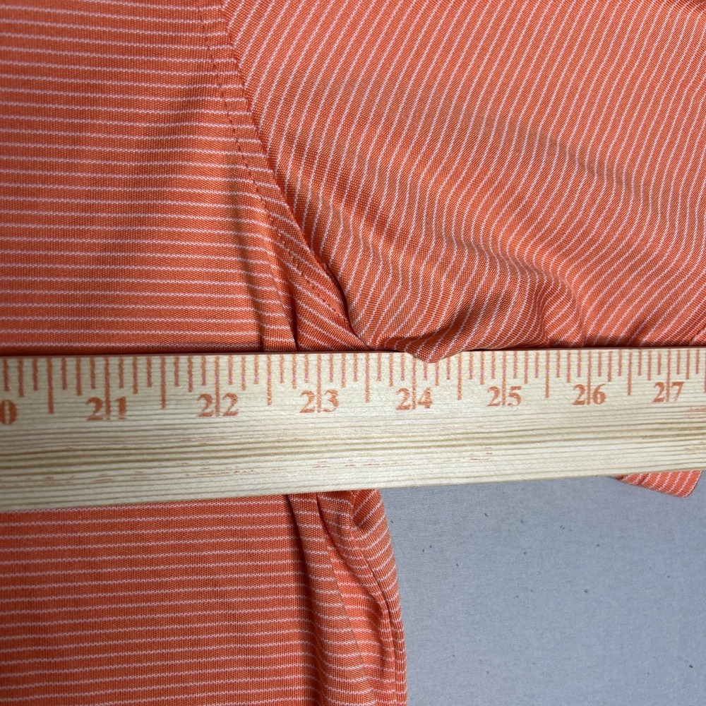 Slazenger Men's Golf Orange white Stripe Polo 2X-Large Short Sleeve(359) - Picture 3 of 6